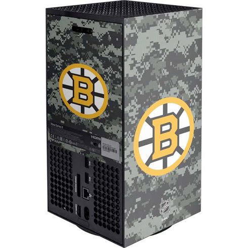 NHL Boston Bruins Camo XBox Series X Digital Edition Console Skin